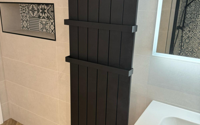 Towel rail and shelving